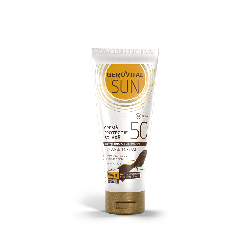 Poza produs Crema protectie solara SPF 50 Sun, Gerovital , Farmec | 100 ml