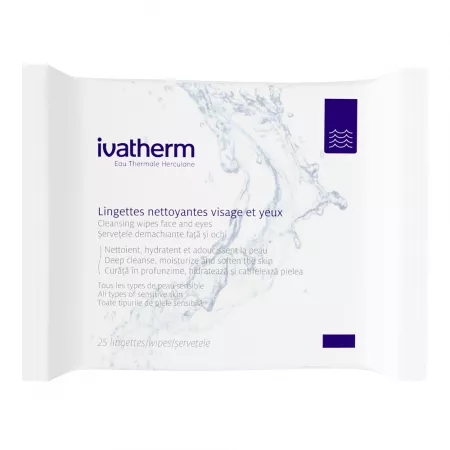 Poza produs IVATHERM SERVETELE DEMACHIANTE FATA SI OCHI 25BUC