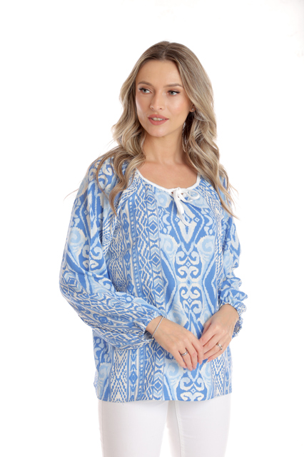 Poza produs Bluza ie CP25027 alb & bleu & albastru, Cesy | marimea L