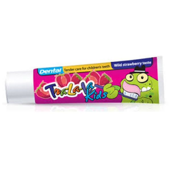 Poza produs Pasta de dinti pentru copii cu aroma de capsuni +3 ani, TRA-LA-LA, Rubella | 50 ml