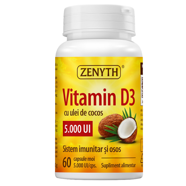 Poza produs Vitamina D3 5000UI, Zenyth | 60 capsule