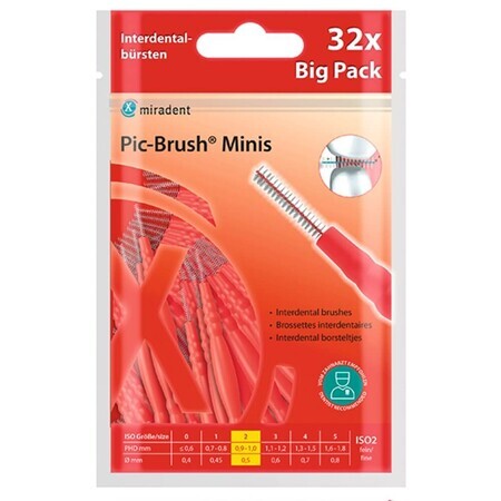 Poza produs Periute interdentare PIC-BRUSH MINIS, Miradent | 32 buc