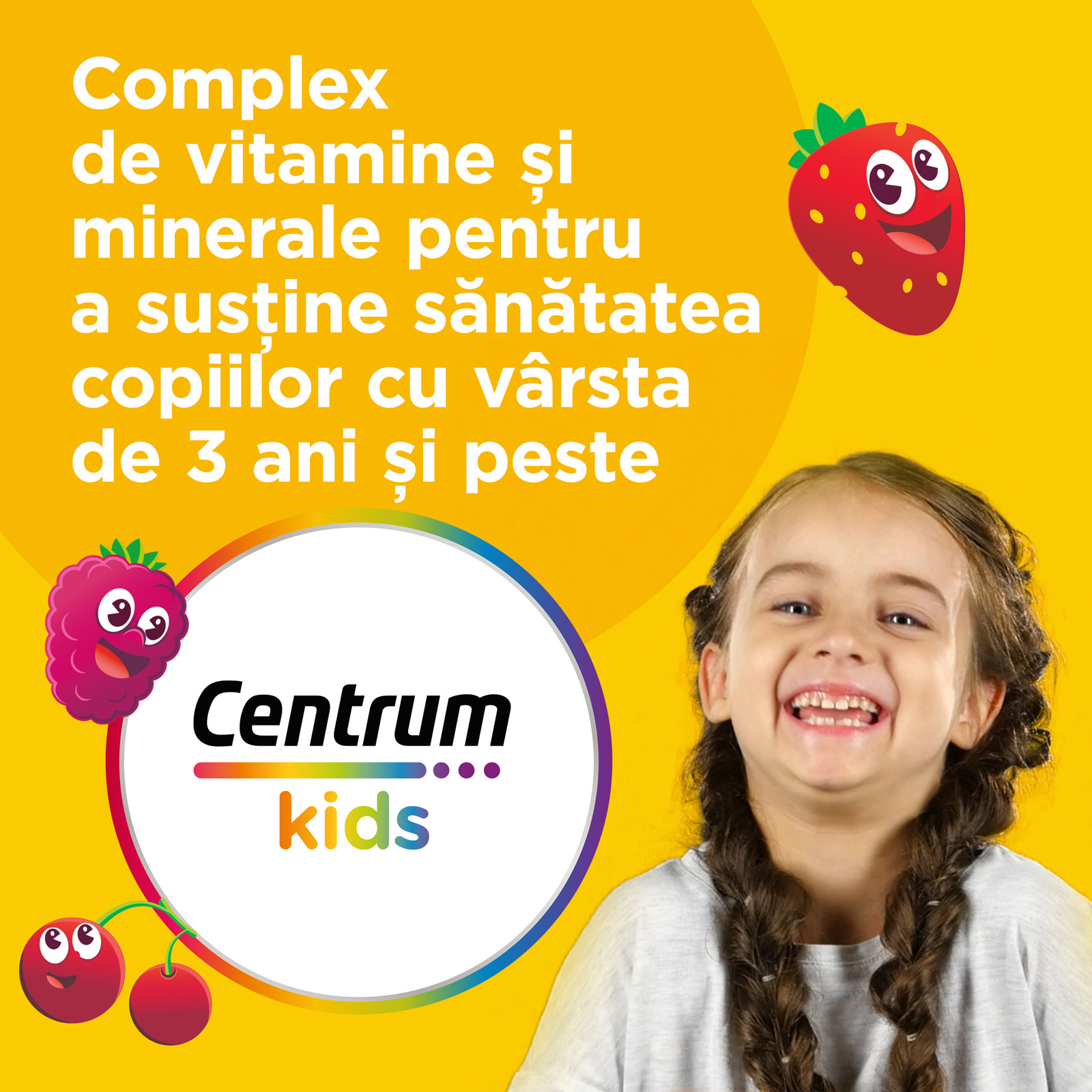 Poza produs Centrum Kids VitaGummies Multifruct, Haleon | 60 jeleuri