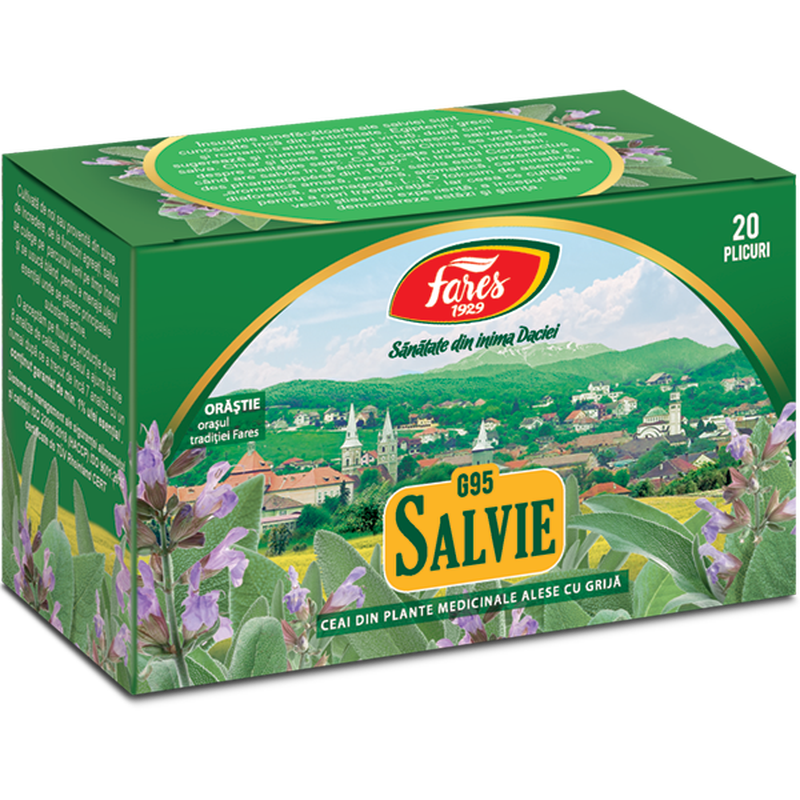 Poza produs Salvie, G95, ceai la plic, Fares | 20 plicuri