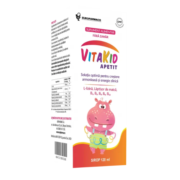 Poza produs Vitakid Apetit sirop, Eurofarmaco | 120 ml