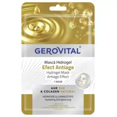 Masca pentru fata cu efect antiage Hidrogel, Gerovital, Farmec | 1 bucata