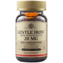 Fier cu actiune blanda Gentle Iron 20 mg, Solgar | 90 capsule