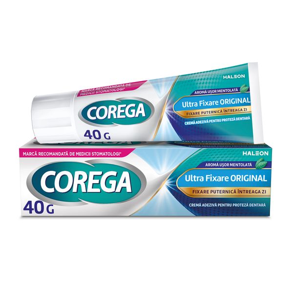 Poza produs Crema adeziva pentru proteza dentara Corega Ultra Fixare, Haleon | 40 g