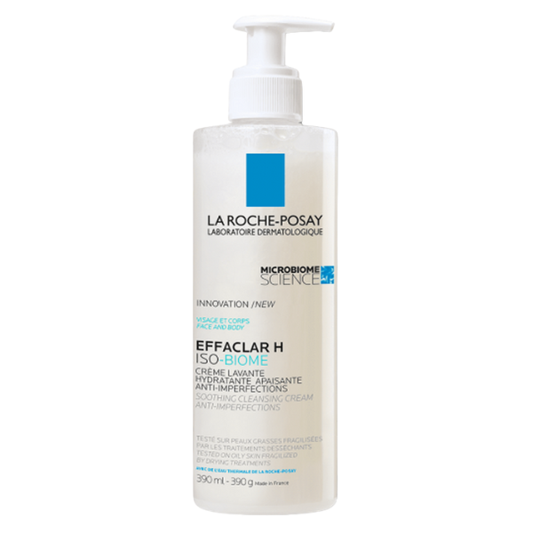 Poza produs La Roche-Posay crema hidratanta de spalare pentru pielea grasa fragilizata Effaclar H Iso-Biome | 390 ml