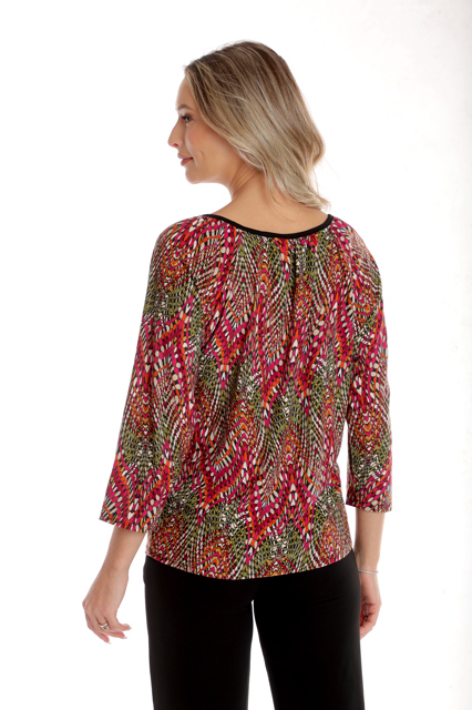 Poza produs Bluza ie CP24019 SIZE magenta & verde, Cesy | marimea XXXL