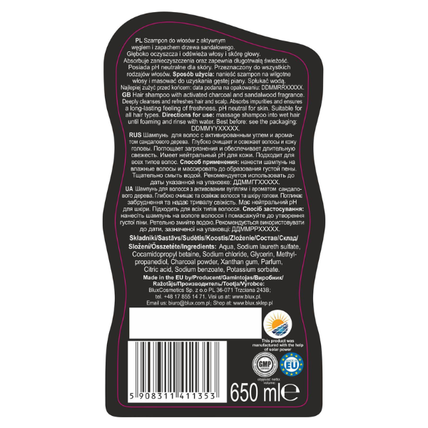 Poza produs SAMPON CURATARE PROFUNDA NATURAPHY MEN CU CARBUNE ACTIV 650ML