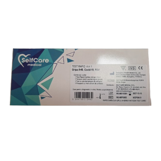 Poza produs Test rapid COVID-19 + Gripa A + Gripa B + RSV 4IN1, Self Care
