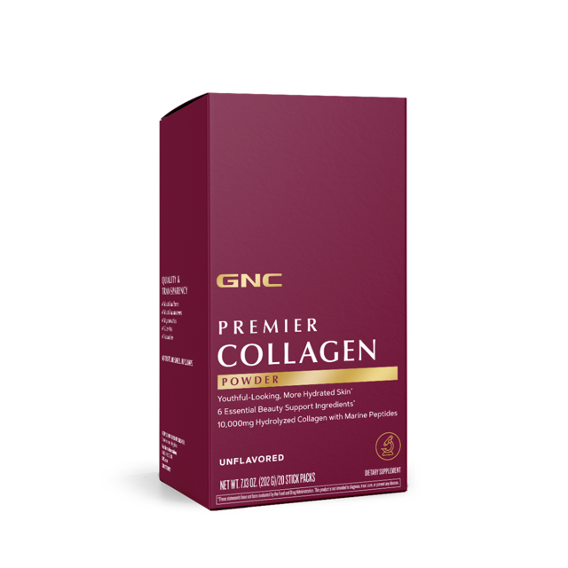 Poza produs GNC Premier Collagen Powder, Formula Premium de Peptide de Colagen Hidrolizat fara Aroma | 20 x 10.1 g
