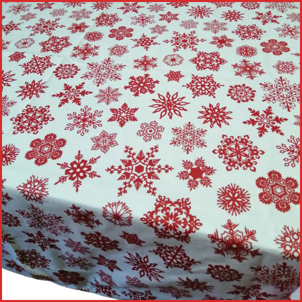 Fata de masa (mica) BBC Ranforce, alb/stelute rosii, 120x150 cm, Andana | 1 buc — poza produs 2/2