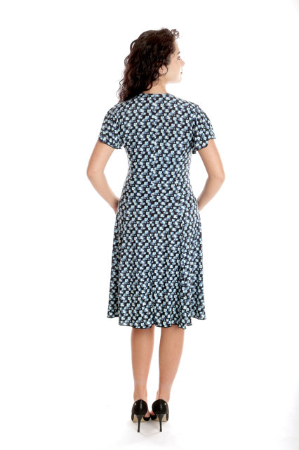 Poza produs Rochie clini CV24033 negru/albastru/alb, Cesy | marimea S