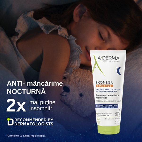 Poza produs A-Derma Exomega control crema de noapte reparatoare  | 200 ml