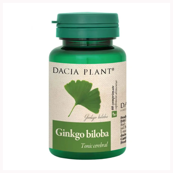 Poza produs Ginkgo Biloba, Dacia Plant | 60 comprimate