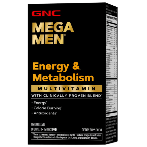 Poza produs GNC Mega men energy&metabolism multivitamine pentru barbati, General Nutrition | 90 cps