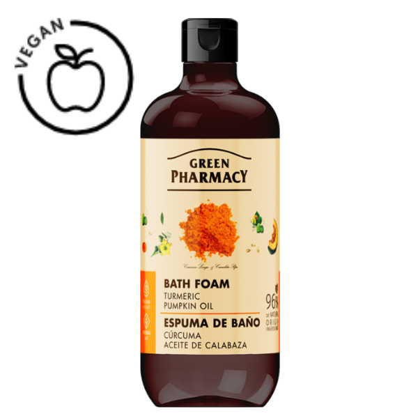 Spuma de baie Turmeric si Ulei de Dovleac, Green Pharmacy | 500 ml