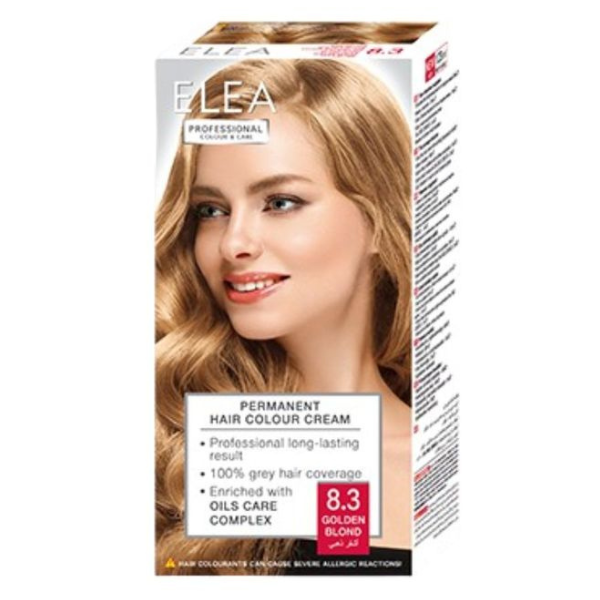 Vopsea de par 8.3 - Blond Auriu, Elea Professional | 123 ml