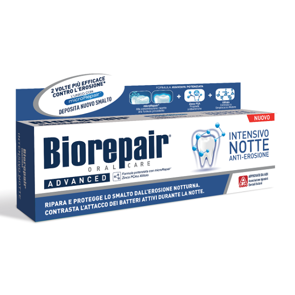 Pasta de dinti intensiva de noapte, anti-eroziune Biorepair, Coswell | 75 ml