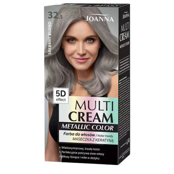 Vopsea de par 32.5 Blond argintiu Metallic Color, Joanna | 125 g