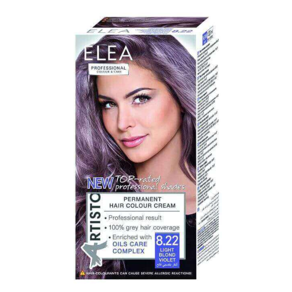 Vopsea de par Artisto 8.22 - Blond-Deschis Violet, Elea Professional | 123 ml