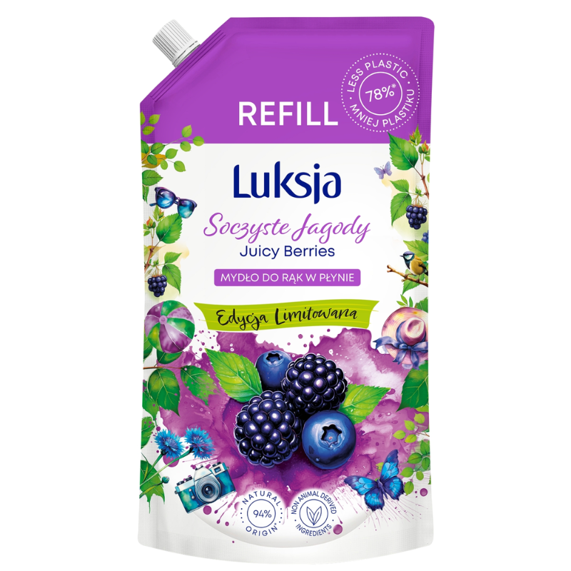 Rezerva sapun lichid CREAMY & SOFT JUICY BERRIES XXL, Luksja| 900 ml