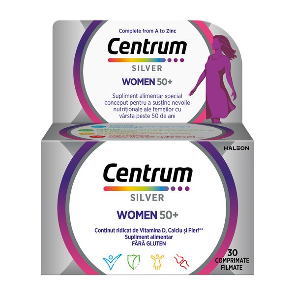 Centrum Silver pentru femei 50+, Haleon | 30 comprimate