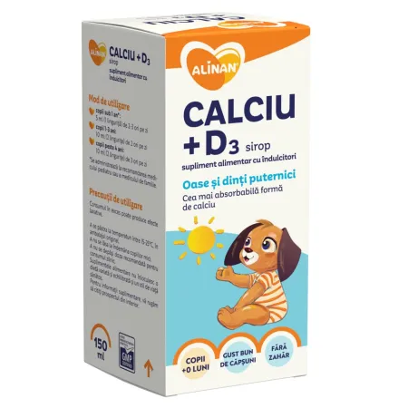 Alinan Calciu + D3 Sirop 150 ml - imagine 2