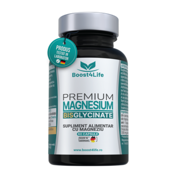 Magneziu Bisglicinat Premium, Boost4Life | 60 capsule