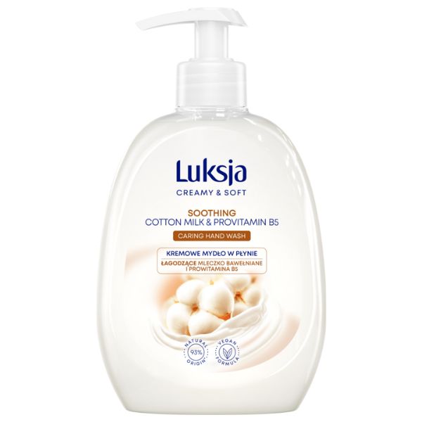 Sapun lichid CREAMY & SOFT cu pompita Soothing, Luksja | 500 ml
