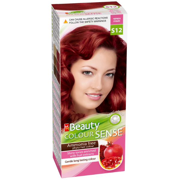 Vopsea de par S12 - Rosu Rubiniu, MM Beauty Colour Sense