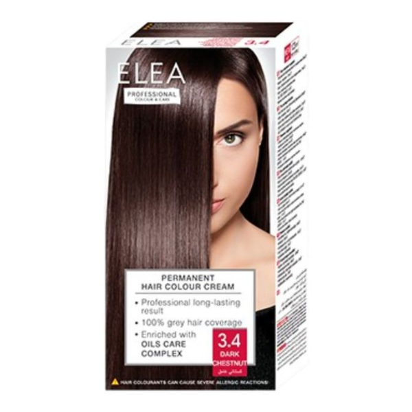 Vopsea de par 3.4 - Castaniu Inchis, Elea Professional | 123 ml