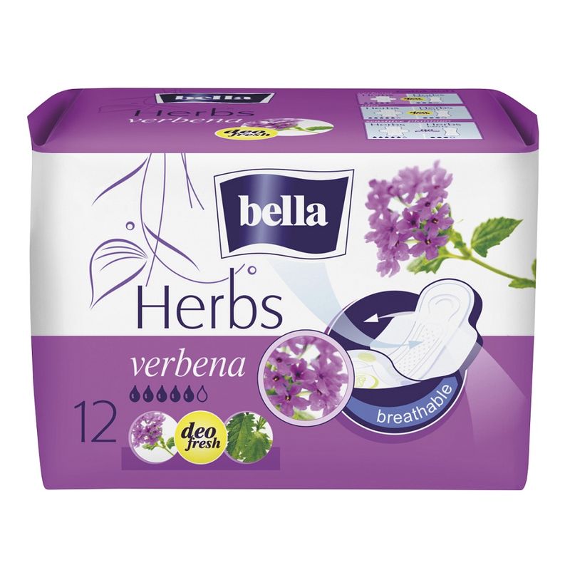 Absorbante Herbs Verbina, Bella | 12 bucati