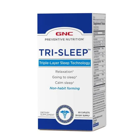GNC Tri-Sleep Preventive Nutrition pentru somn odihnitor | 60 comprimate