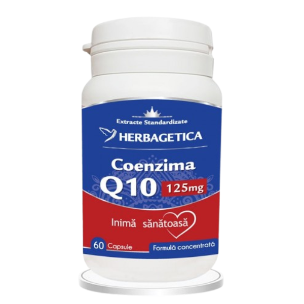 Coenzima Q10 125 mg, Herbagetica | 60 capsule