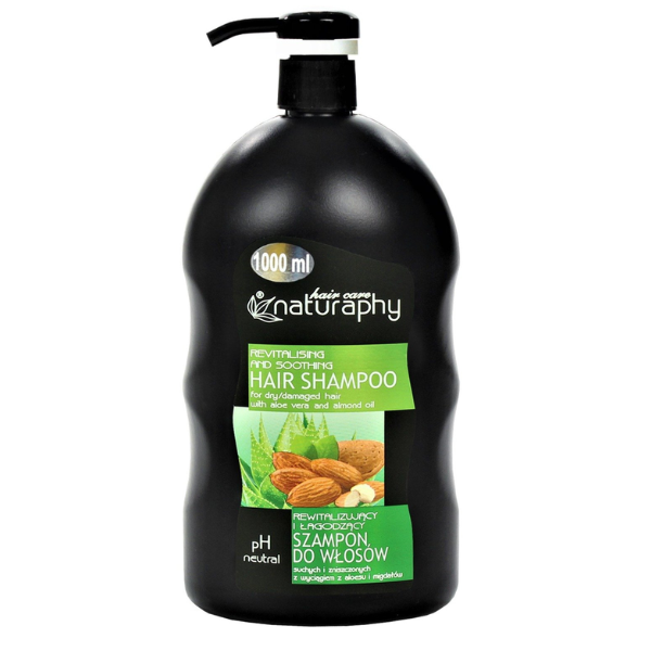 Sampon pentru par uscat deteriorat cu Aloe Vera si Migdale Naturaphy, Blux | 1 l