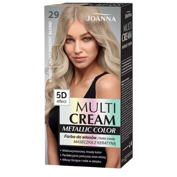 Vopsea de par 29 Blond rece foarte deschis Metallic Color, Joanna | 125 g