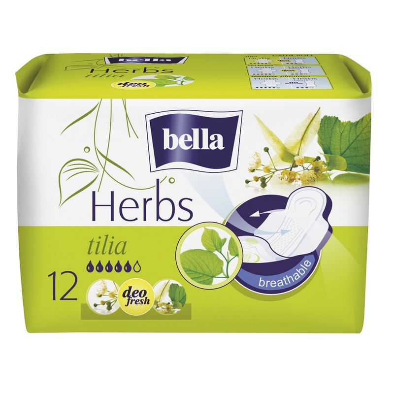 Absorbante Herbs Tilia, Bella | 12 bucati