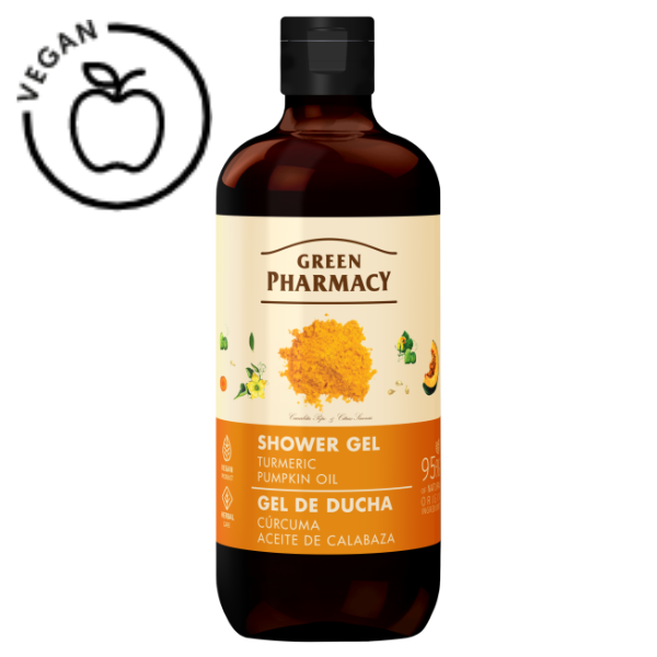 Gel de dus Turmeric si Ulei de Dovleac, Green Pharmacy | 500 ml