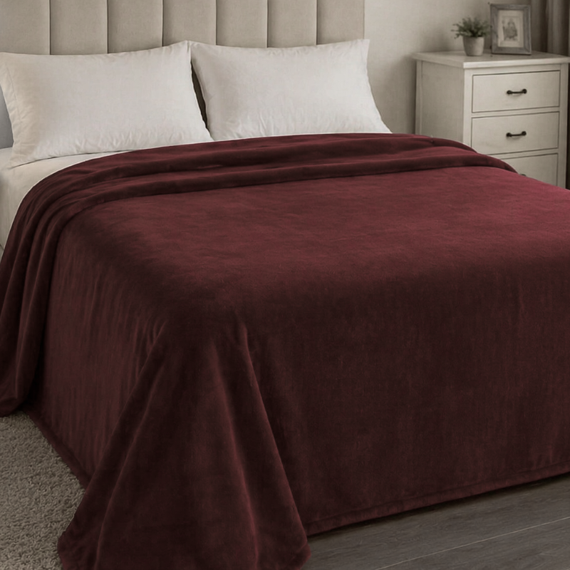 Cuvertură catifea AMELIE Maro, Perpetuum | 220 x 240 cm