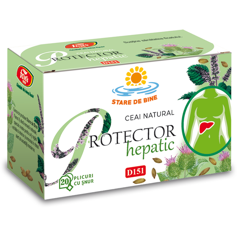 Protector hepatic, D151, ceai la plic, Fares | 20 plicuri