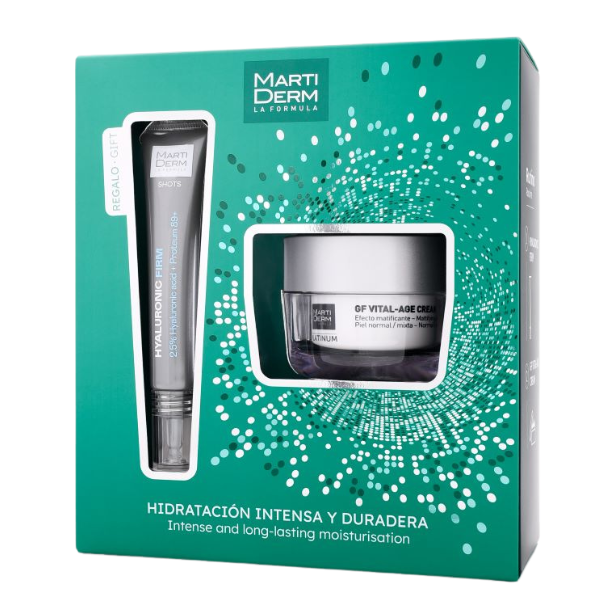 Trusa Platinum Crema Vital Age ten normal sau mixt + Shots Hyaluronic Firm CADOU, Martiderm