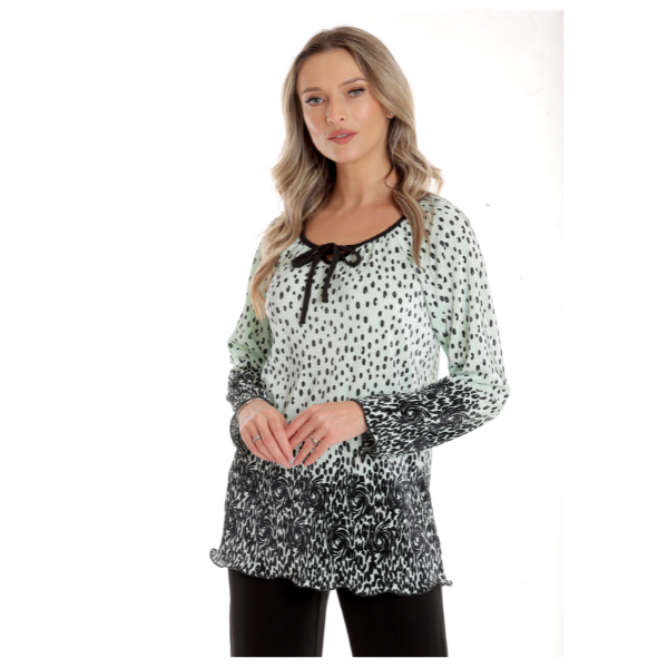 Bluza snur CP25026 vernil & negru, Cesy | marimea XXL