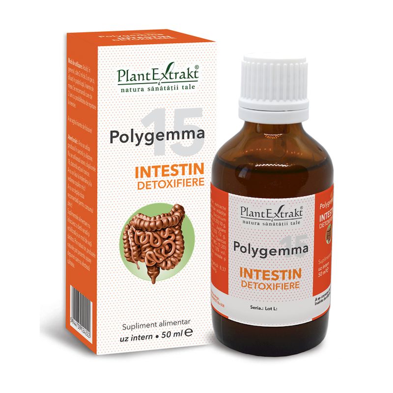 Polygemma 15, Intestin detoxifiere, Plant Extrakt | 50 ml