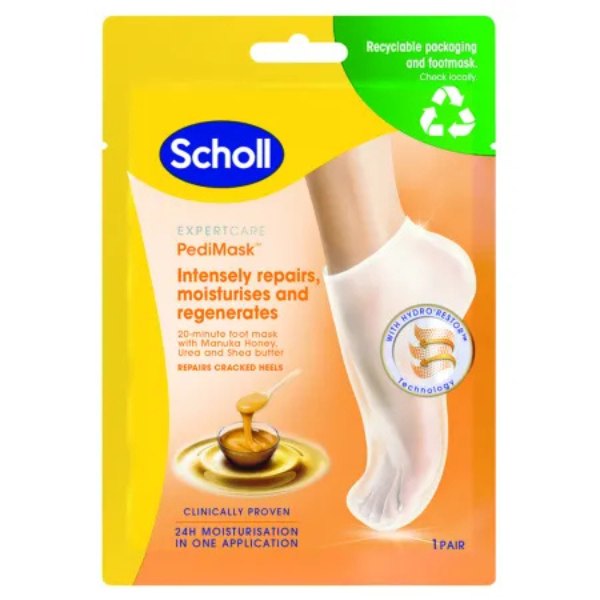 Sosete tip masca Scholl cu miere de Manuka Expert Care PediMask, Reckitt Benkiser | 1 pereche