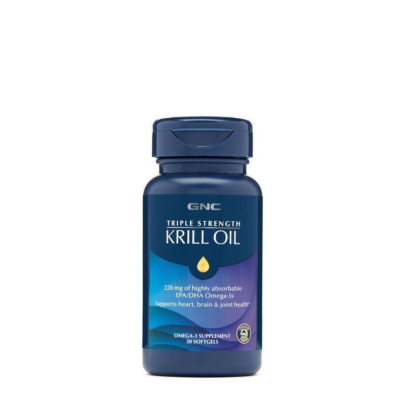 GNC Triple Strength Krill Oil, Ulei de Krill | 30 cps