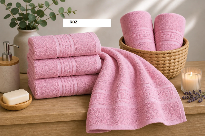 Set prosop GREEK BORDER 100% bbc Roz, Ralex | 2 buc
