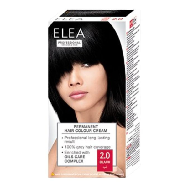 Vopsea de par 2.0 - Negru, Elea Professional | 123 ml